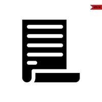 paper document glyph icon vector