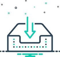 mix icon for inbox vector