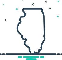 mix icon for illinois vector
