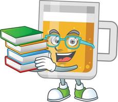 Cartoon character of glass of beer vector