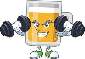 Cartoon character of glass of beer vector