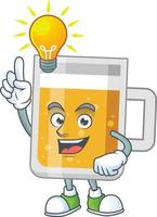 Cartoon character of glass of beer vector