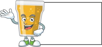 Cartoon character of mug of beer vector