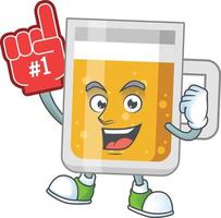 Cartoon character of glass of beer vector