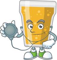 Cartoon character of mug of beer vector