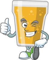 Cartoon character of mug of beer vector