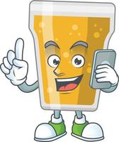 Cartoon character of mug of beer vector