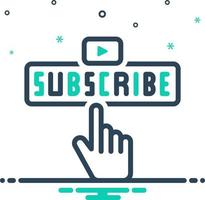 mix icon for subscribe vector