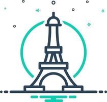 mix icon for paris vector