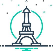 mix icon for paris vector