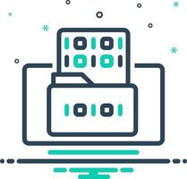 mix icon for encoding vector