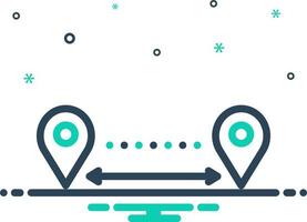 mix icon for distances vector
