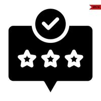 check list in button with space bubble glyph icon vector