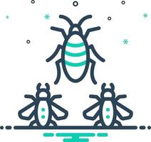 mix icon for insects vector