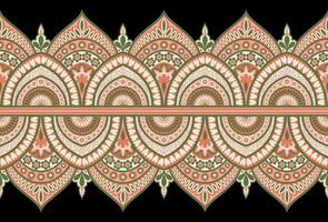 Geometrical and Ethnic Textile neckline design and motif for textile branding Fabric illustration Design for cover, fabric, textile, wrapping paper vector