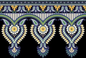 Geometrical and Ethnic Textile neckline design and motif for textile branding Fabric illustration Design for cover, fabric, textile, wrapping paper vector