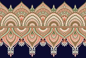 geométrico y étnico textil escote diseño y motivo para textil marca tela ilustración diseño para cubrir, tela, textil, envase papel vector