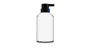 glossy transparent cosmetic pump bottle png