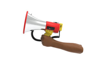 hand holding megaphone png