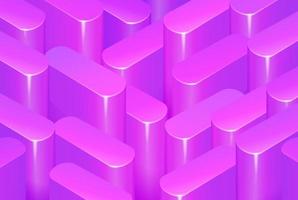 Purple and pink 3d vector object building background pattern