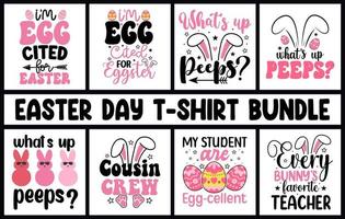 Easter day T shirt design Bundle, Bunny Easter T Shirt set, easter t shirt design vector, Happy Easter day element, bunny t shirt vector, Easter day vector