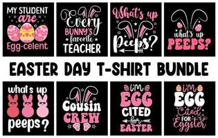 Easter day T shirt design Bundle, Bunny Easter T Shirt set, easter t shirt design vector, Happy Easter day element, bunny t shirt vector, Easter day vector