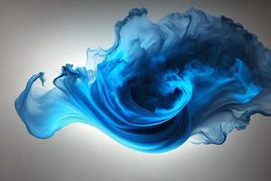Beautiful blue tone smoke art background. photo