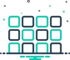 mix icon for rows vector