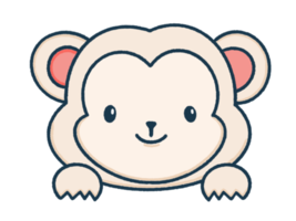 Cute monkey isolated png