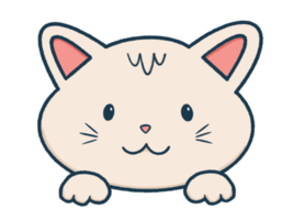 Cute cat isolated png