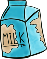 caja de cartón de leche png