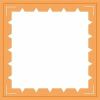 Frame or border. Orange and white background color with stripe line and hexagon shapes. Suitable for social media. vector
