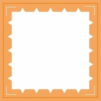 Frame or border. Orange and white background color with stripe line and hexagon shapes. Suitable for social media. vector