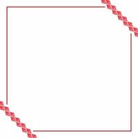 Frame or border. Red and pink color triangles with stripe line. Suitable for social media post and web internet ads. vector