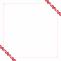 Frame or border. Red and pink color triangles with stripe line. Suitable for social media post and web internet ads. vector