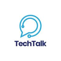 chat talk consulting modern technology connecting minimal logo design vector