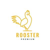 poultry farm rooster chicken line minimal logo design vector