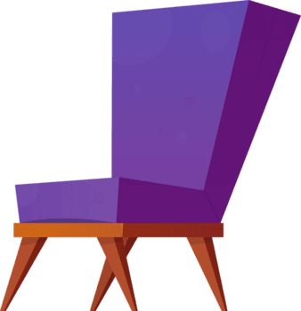 Sillón en dibujos animados estilo acortar Arte png