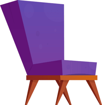 Sillón en dibujos animados estilo acortar Arte png