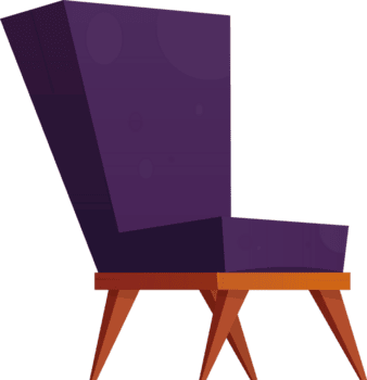 Sillón en dibujos animados estilo acortar Arte png