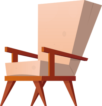 Sillón en dibujos animados estilo acortar Arte png