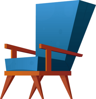 Sillón en dibujos animados estilo acortar Arte png