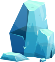 azul hielo cristal en dibujos animados estilo png