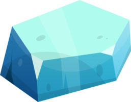 blå is kristall i tecknad serie stil png