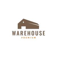 warehouse wood minimal modern logo design vector