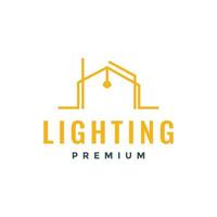 architect structure home lighting minimalist line modern logo design vector
