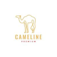 camel animal line continuous art modern minimalist logo design vector