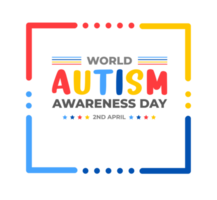 mundo autismo conciencia día tipografía diseño modelo . mundo autismo día vistoso texto diseño bandera. diseño de autismo. autismo salud cuidado médico plano texto de abril 02 png