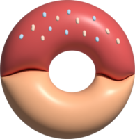 donut 3D icon, fast food 3D icon. png