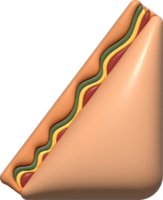 Sandwich 3d Symbol, schnell Essen 3d Symbol. png